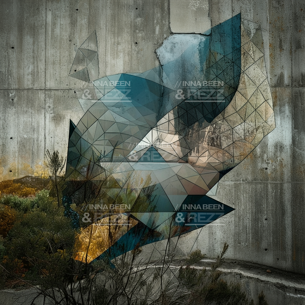 Juxtapositioned abstract art print #7