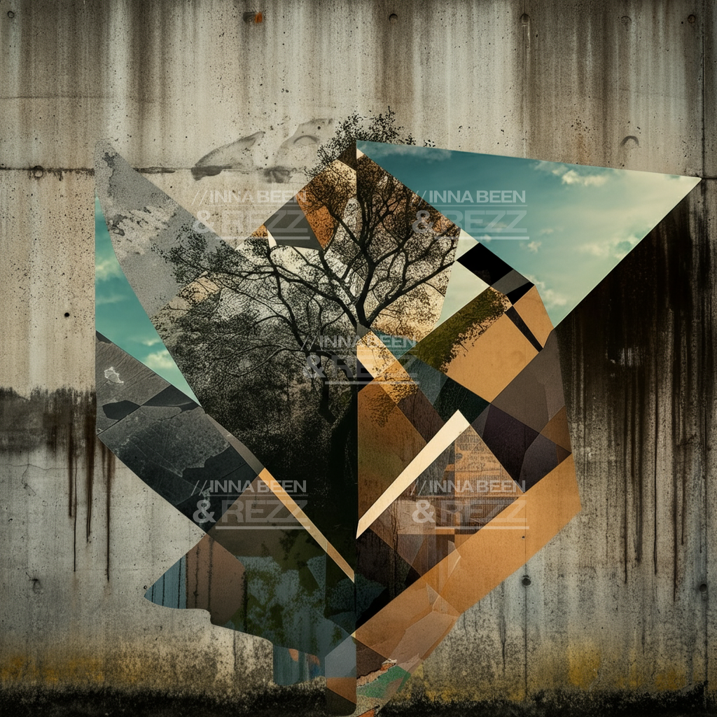 Juxtapositioned abstract art print #8