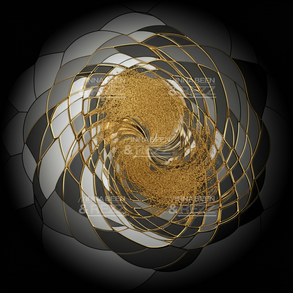 Interwoven Monograms abstract art print #2