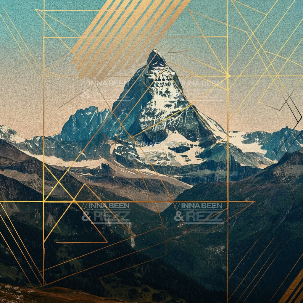 The mountain on the hill abstract art print #6