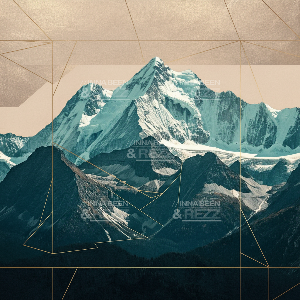 The mountain on the hill abstract art print #2