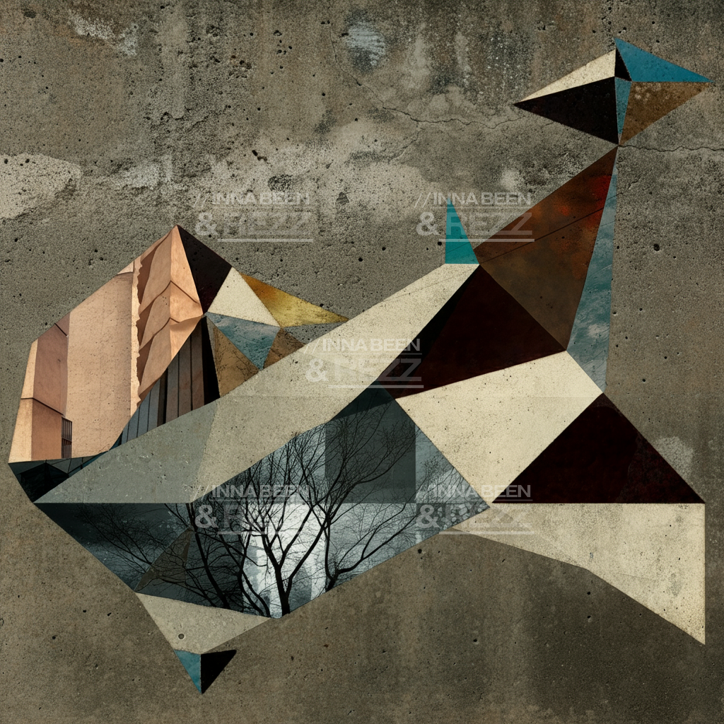 Juxtapositioned abstract art print #1