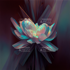 Iridescence Floral Memories abstract art print #2