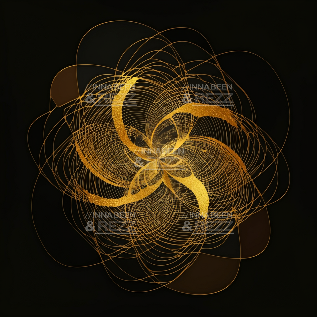 Interwoven Monograms abstract art print #3