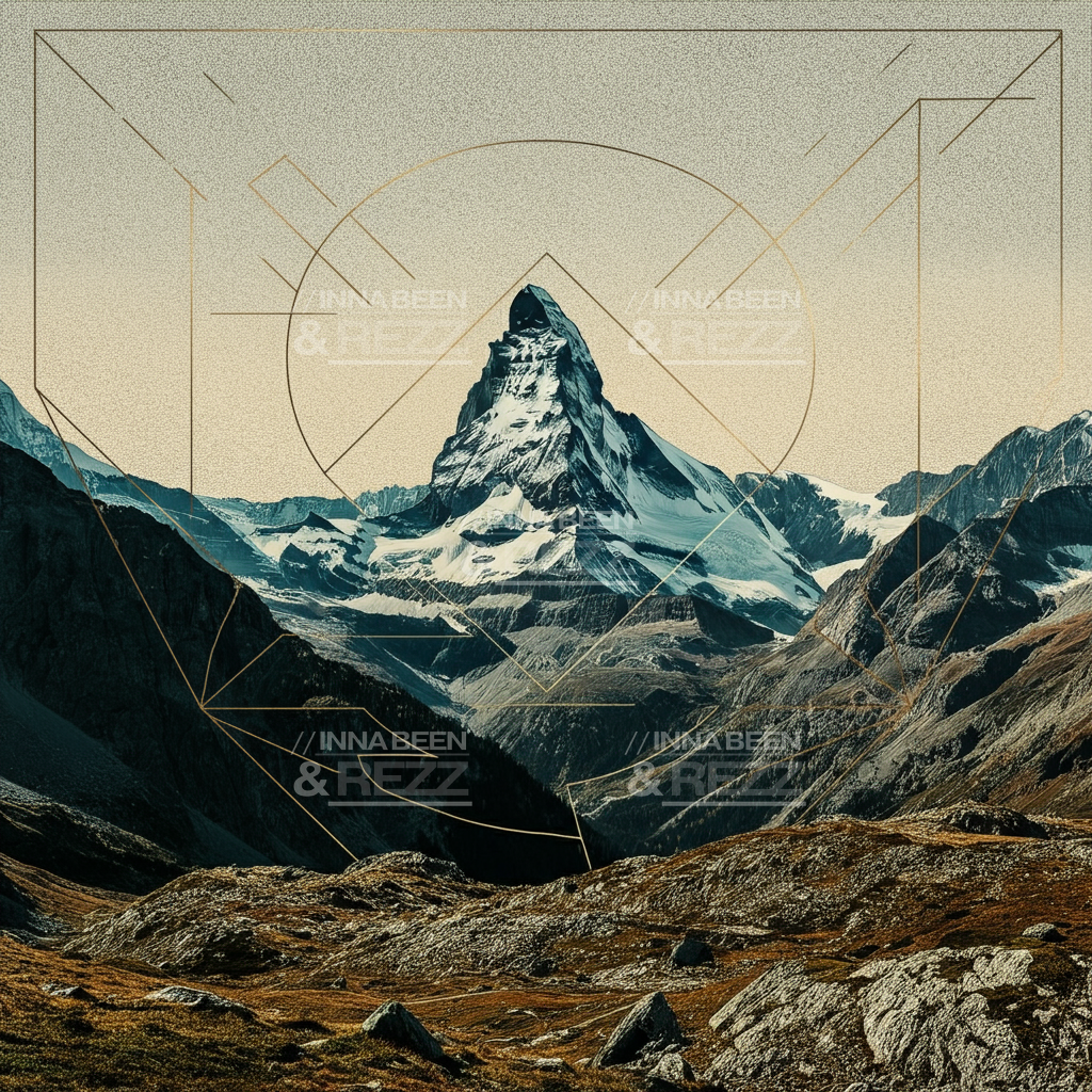 The mountain on the hill abstract art print #9